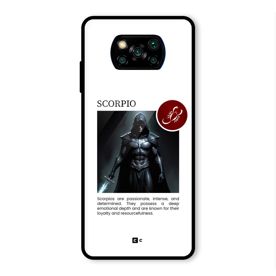 Sane Scorpio Glass Back Case for Poco X3 Pro