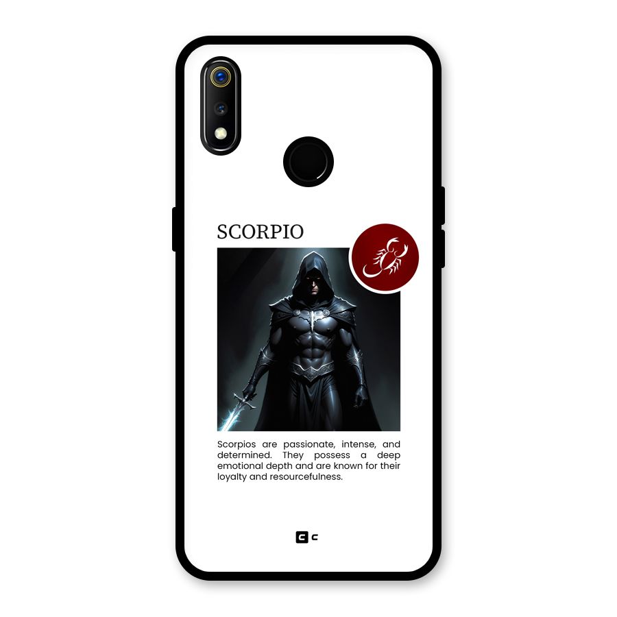 Sane Scorpio Glass Back Case for Realme 3i