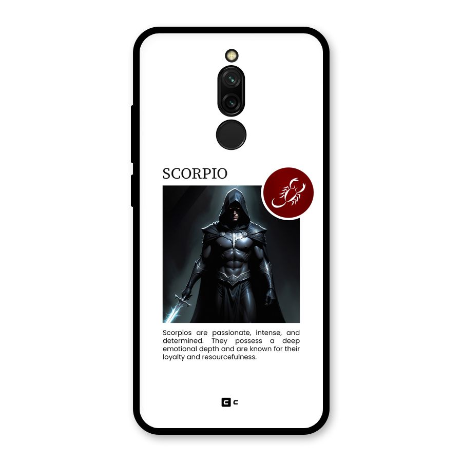 Sane Scorpio Glass Back Case for Redmi 8