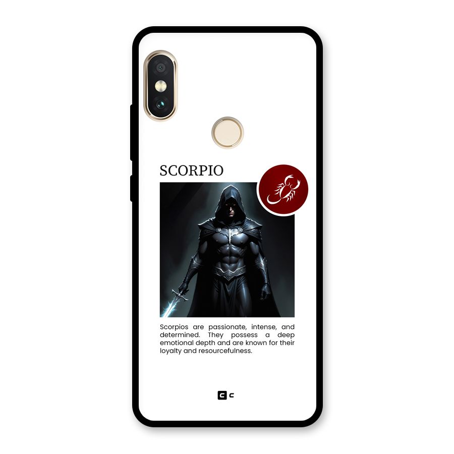 Sane Scorpio Glass Back Case for Redmi Note 5 Pro