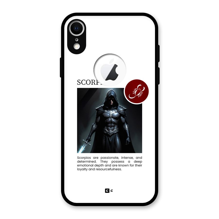 Sane Scorpio Glass Back Case for iPhone XR Logo Cut