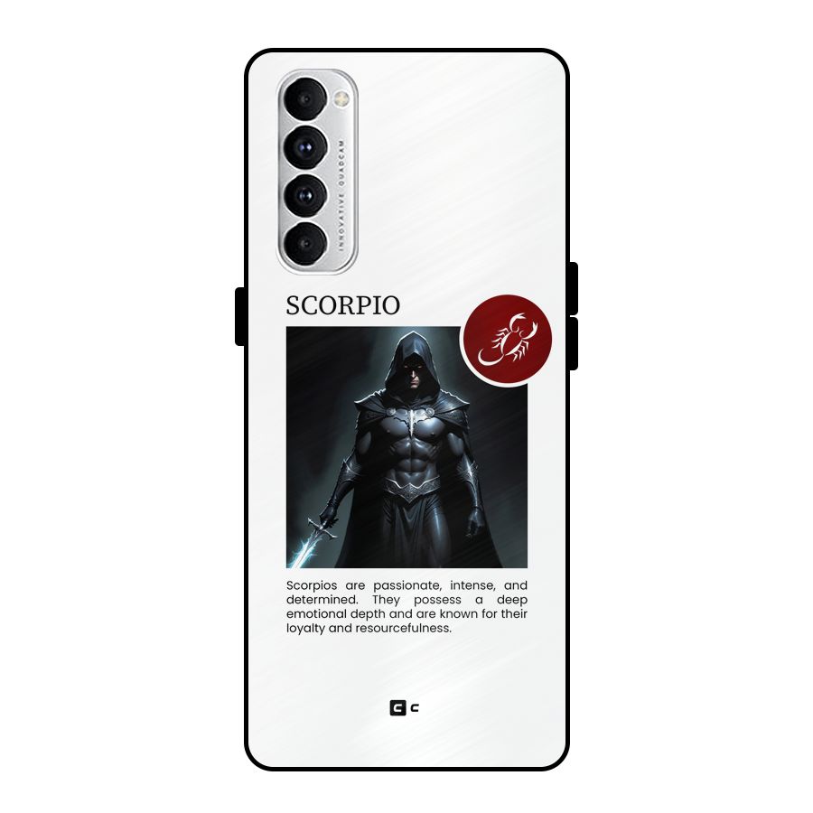 Sane Scorpio Metal Back Case for Oppo Reno4 Pro