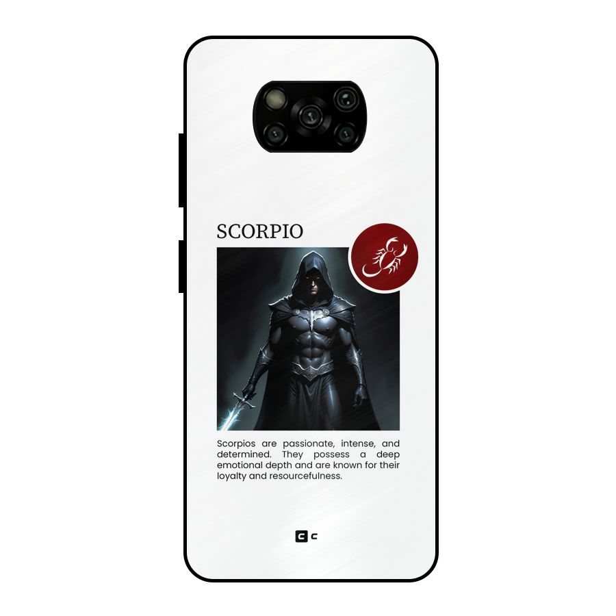 Sane Scorpio Metal Back Case for Poco X3