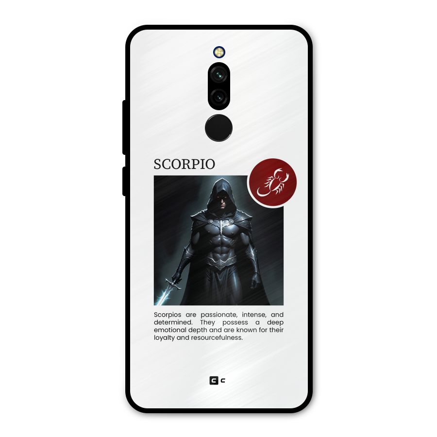 Sane Scorpio Metal Back Case for Redmi 8