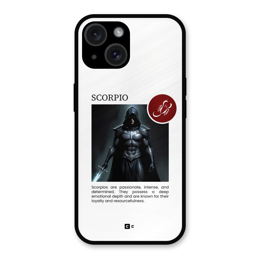 Sane Scorpio Metal Back Case for iPhone 15