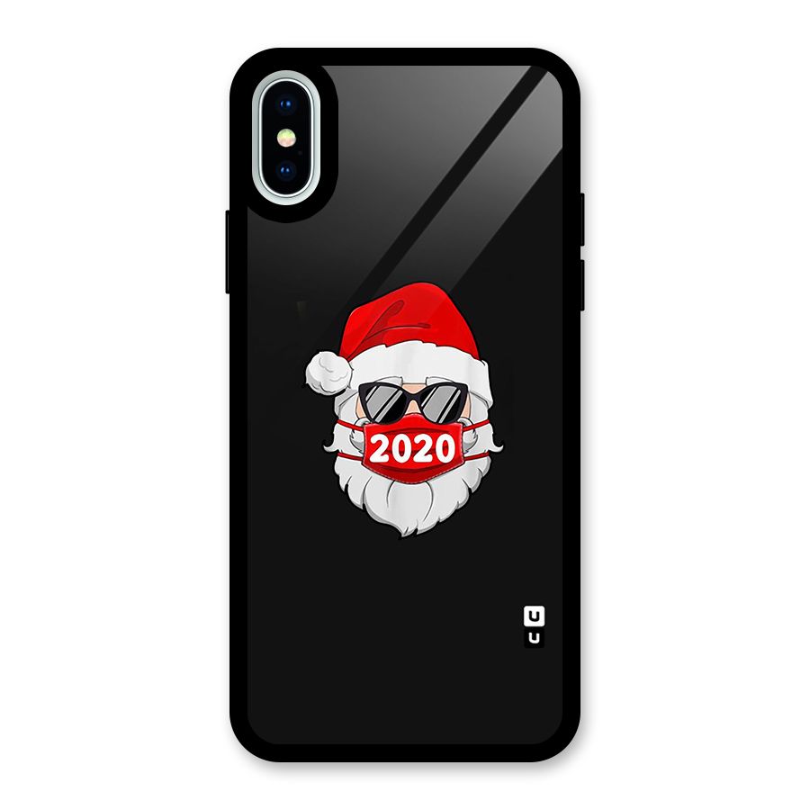 Santa 2020 Glass Back Case for iPhone X