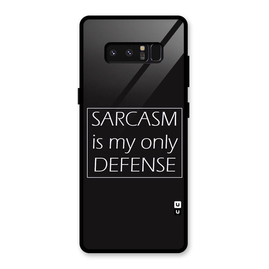 Sarcasm Defence Glass Back Case for Galaxy Note 8