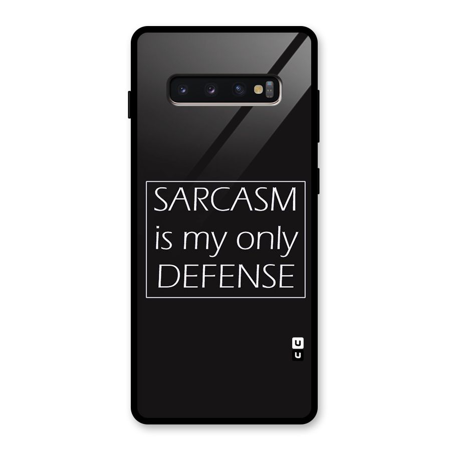 Sarcasm Defence Glass Back Case for Galaxy S10 Plus
