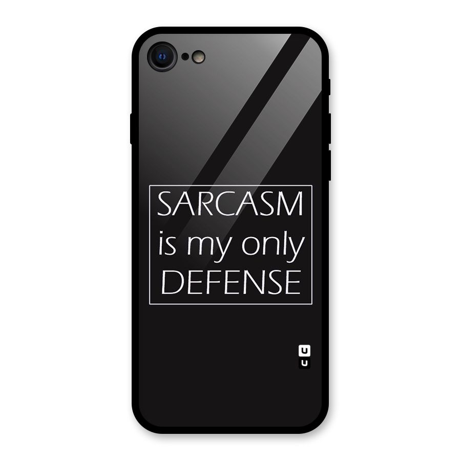 Sarcasm Defence Glass Back Case for iPhone 7