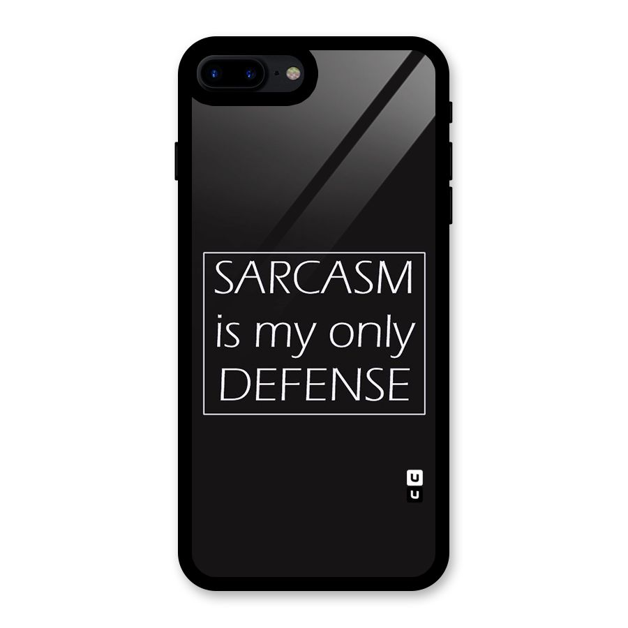Sarcasm Defence Glass Back Case for iPhone 8 Plus