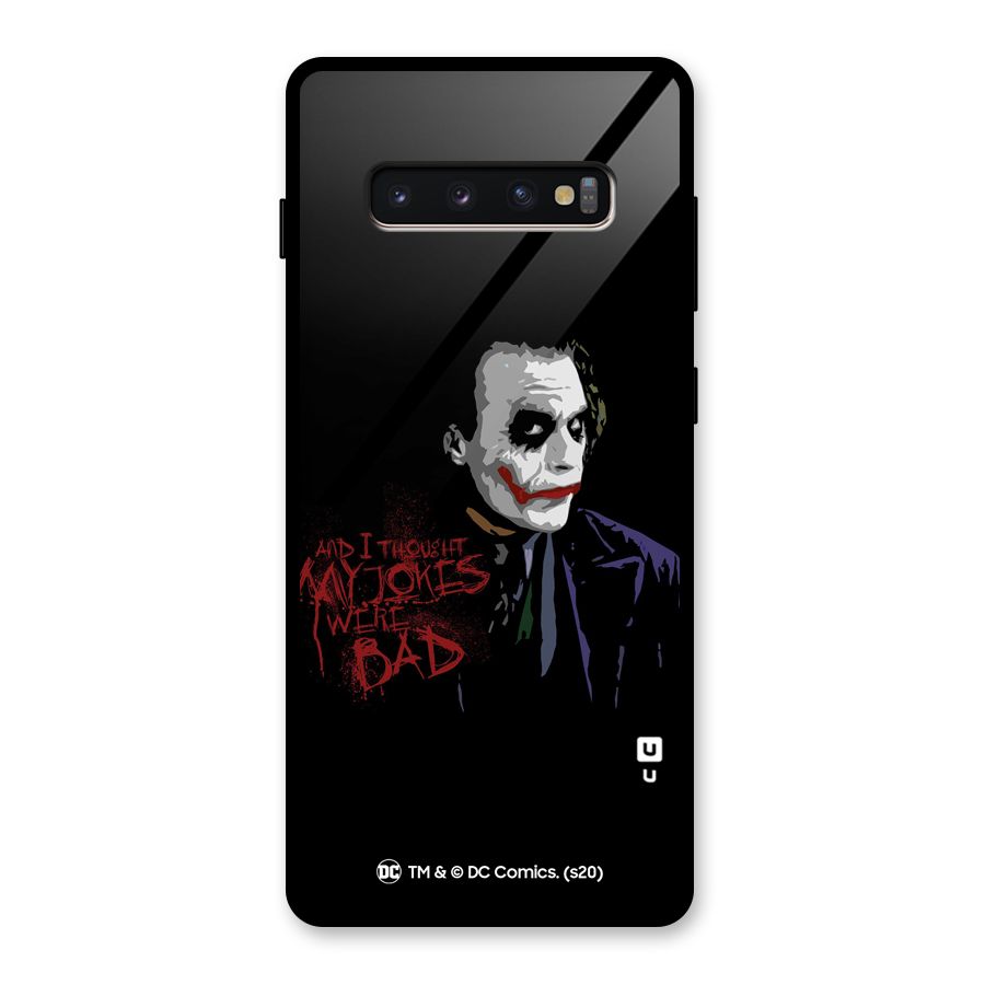Sarcastic Joker Glass Back Case for Galaxy S10 Plus