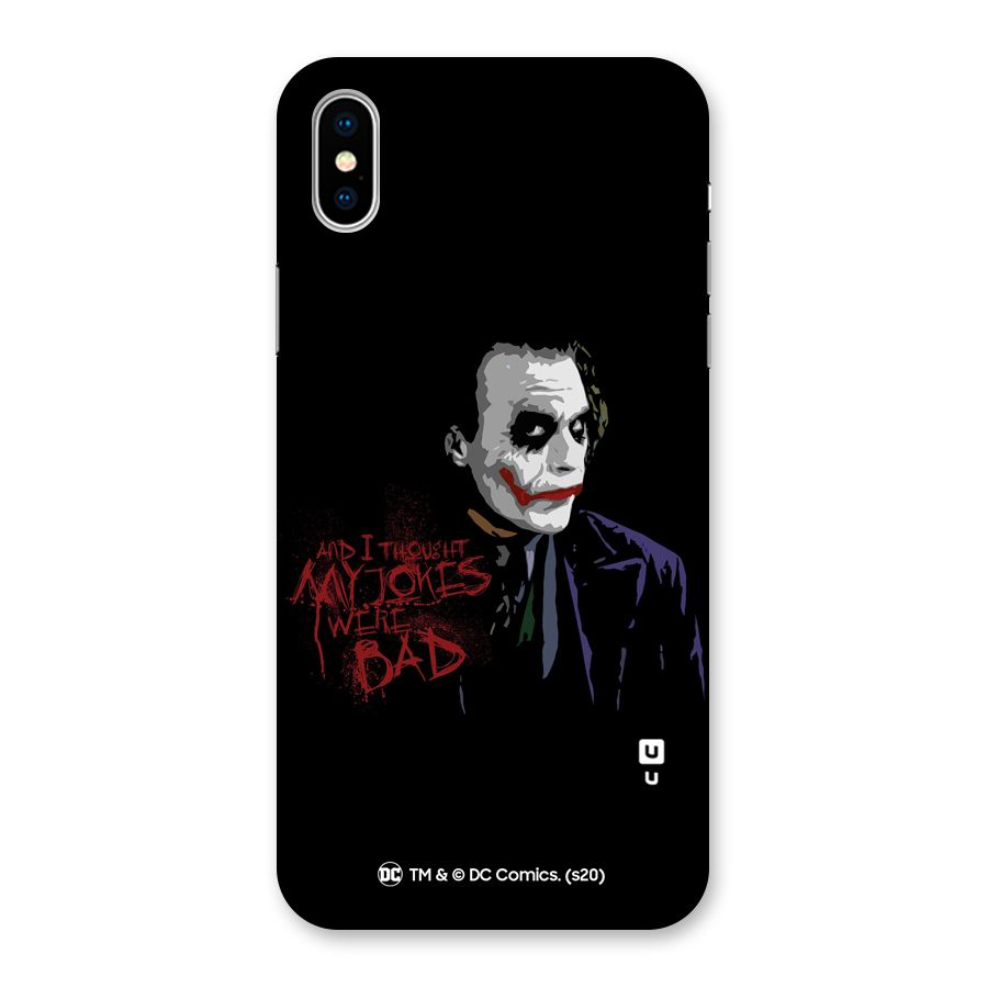 Sarcastic Joker Glass Back Case for iPhone X