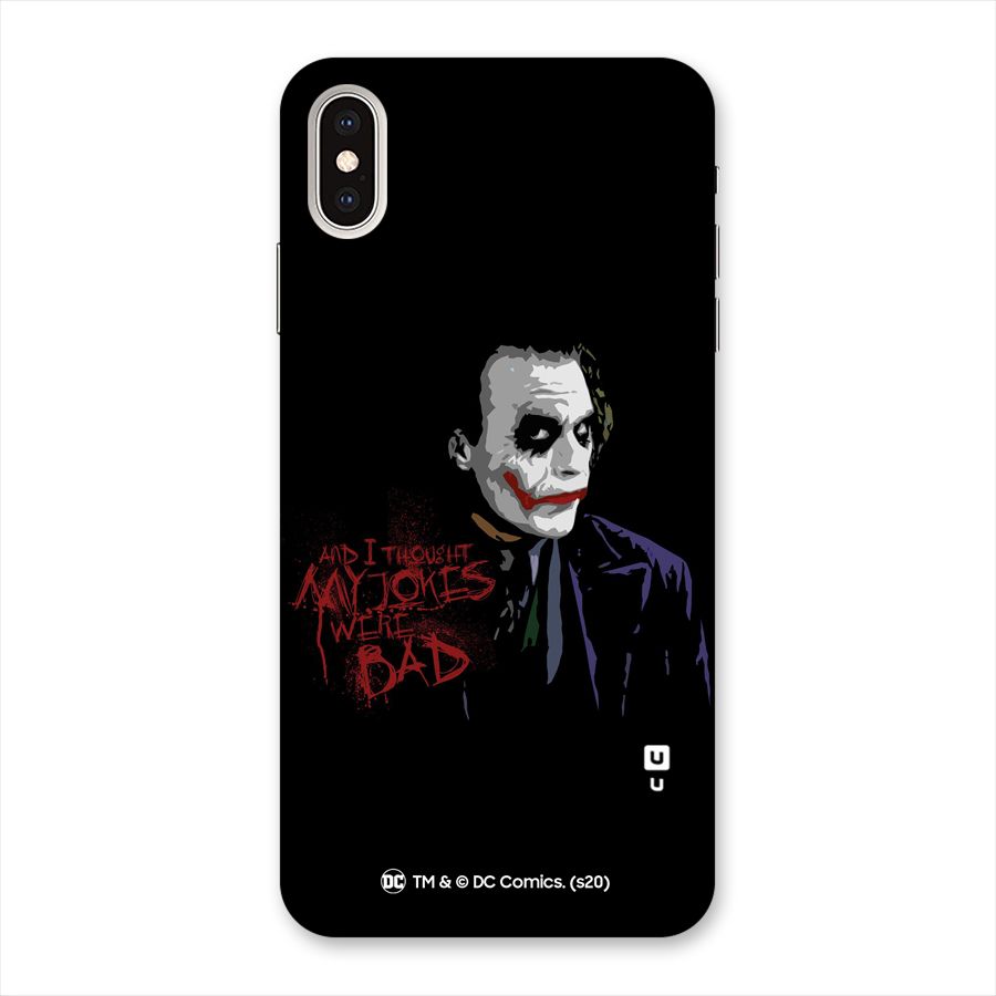 Sarcastic Joker Glass Back Case for iPhone XS Max