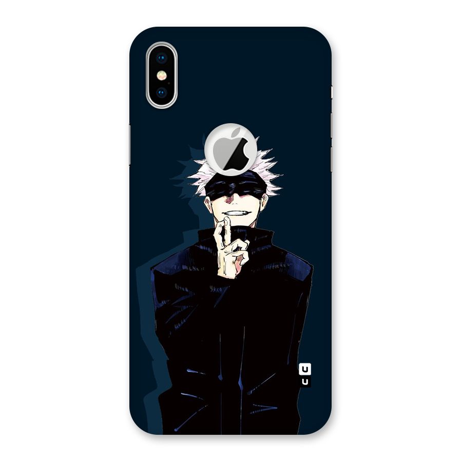 Satoru Gojo Back Case for iPhone XS Logo Cut