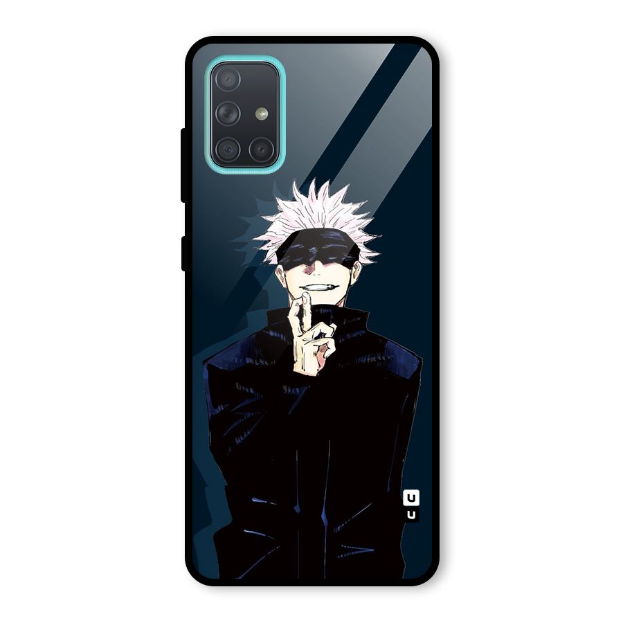 Satoru Gojo Glass Back Case for Galaxy A71