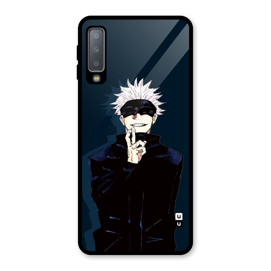 Satoru Gojo Glass Back Case for Galaxy A7 (2018)
