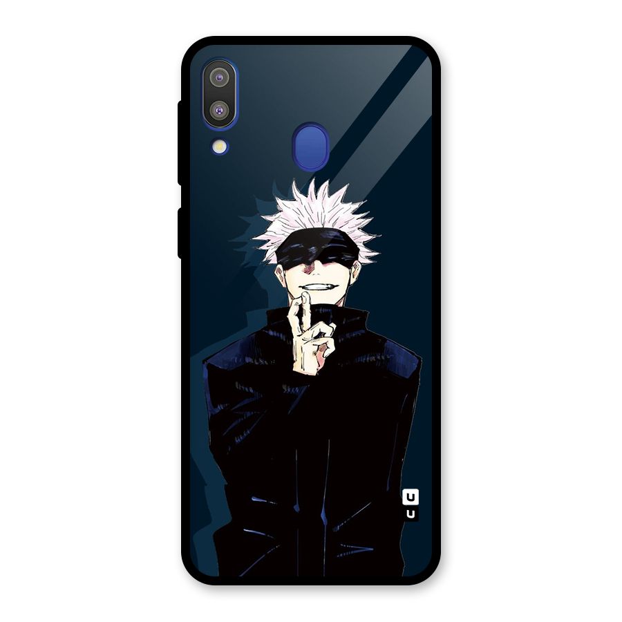Satoru Gojo Glass Back Case for Galaxy M20