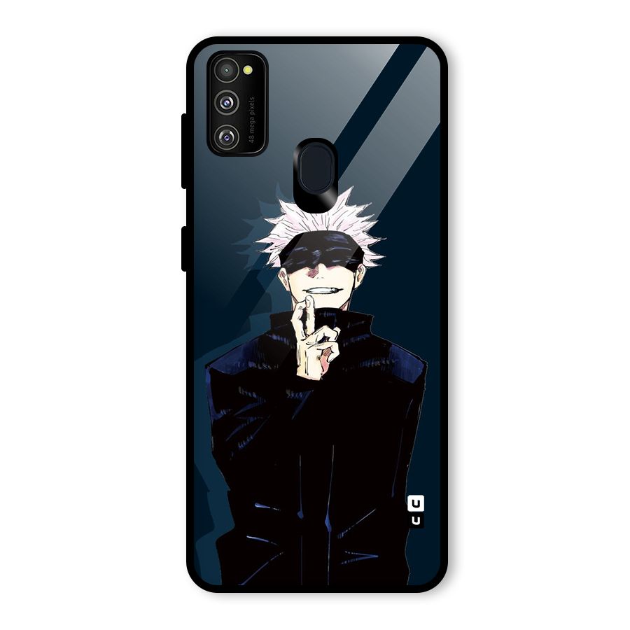 Satoru Gojo Glass Back Case for Galaxy M30s