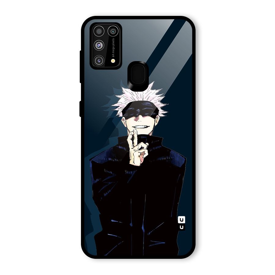 Satoru Gojo Glass Back Case for Galaxy M31