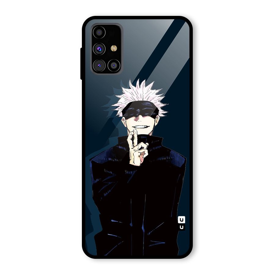 Satoru Gojo Glass Back Case for Galaxy M31s
