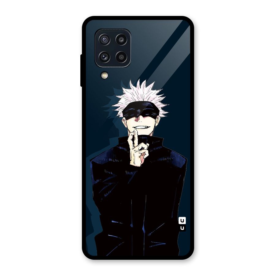 Satoru Gojo Glass Back Case for Galaxy M32