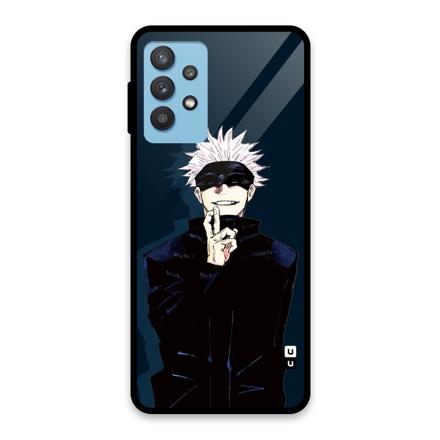 Satoru Gojo Glass Back Case for Galaxy M32 5G