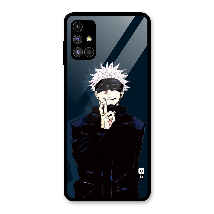 Satoru Gojo Glass Back Case for Galaxy M51