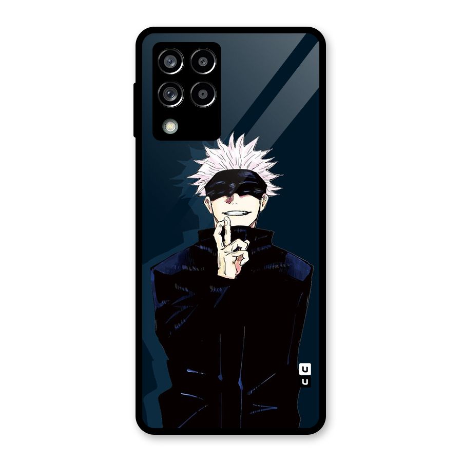 Satoru Gojo Glass Back Case for Galaxy M53 5G