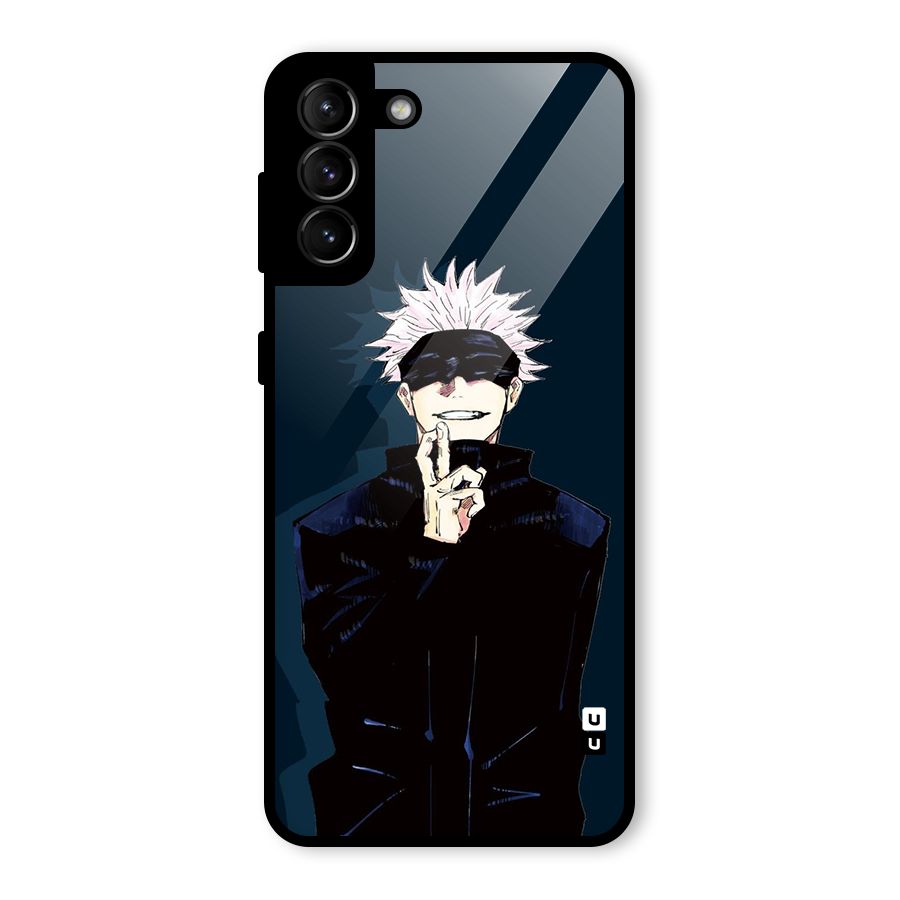 Satoru Gojo Glass Back Case for Galaxy S21 Plus
