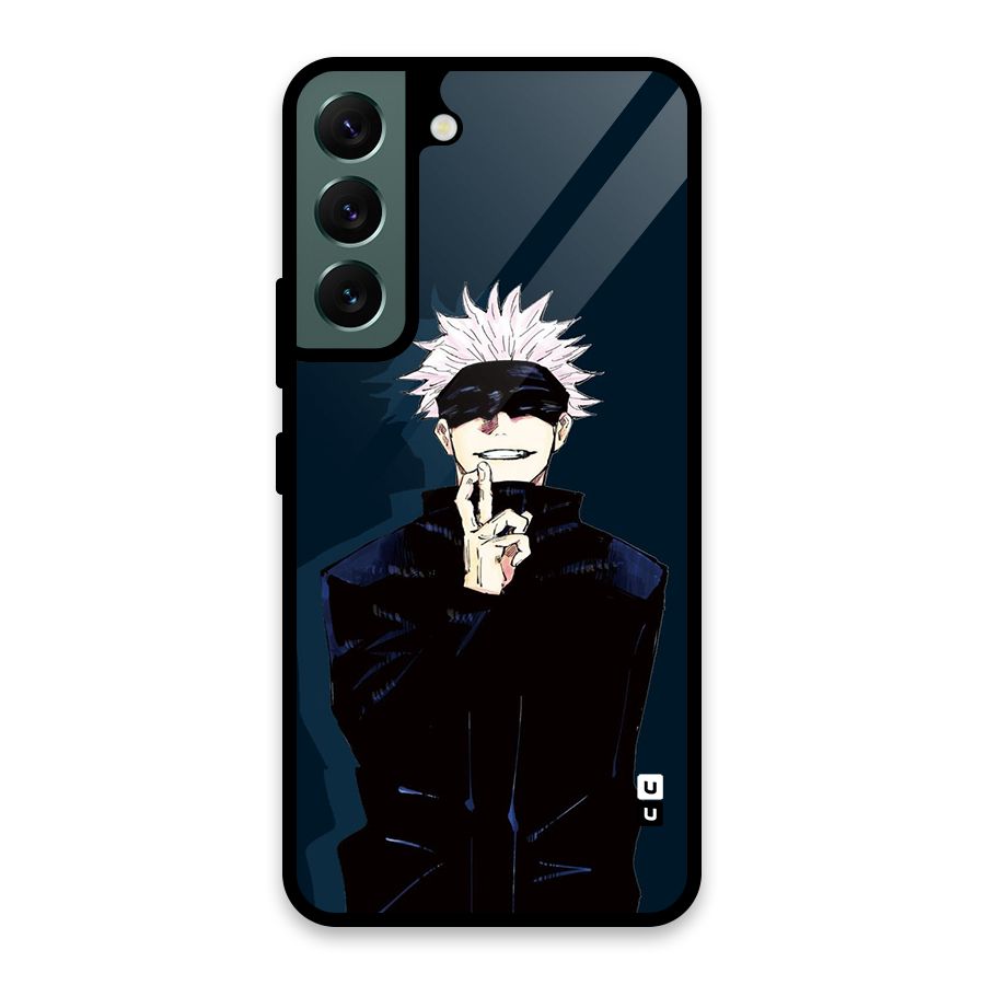 Satoru Gojo Glass Back Case for Galaxy S22 5G