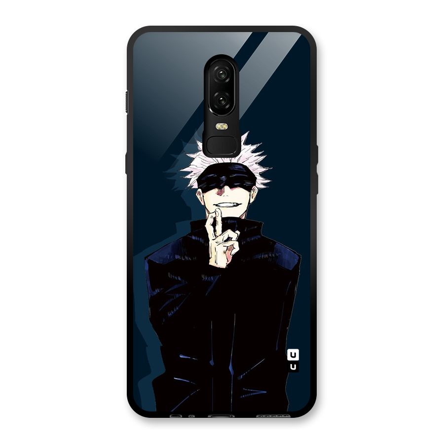Satoru Gojo Glass Back Case for OnePlus 6
