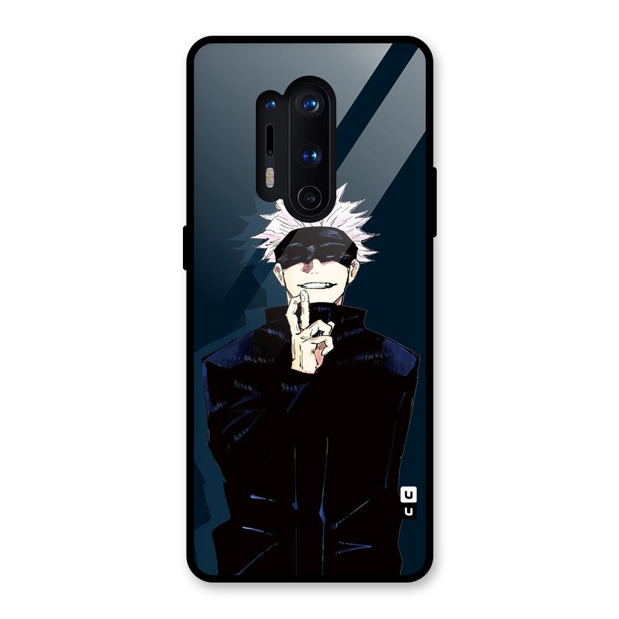 Satoru Gojo Glass Back Case for OnePlus 8 Pro