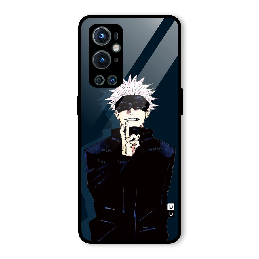 Satoru Gojo Glass Back Case for OnePlus 9 Pro