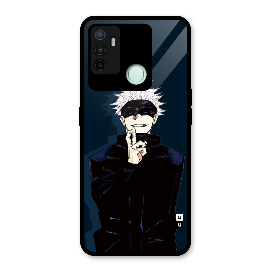 Satoru Gojo Glass Back Case for Oppo A53