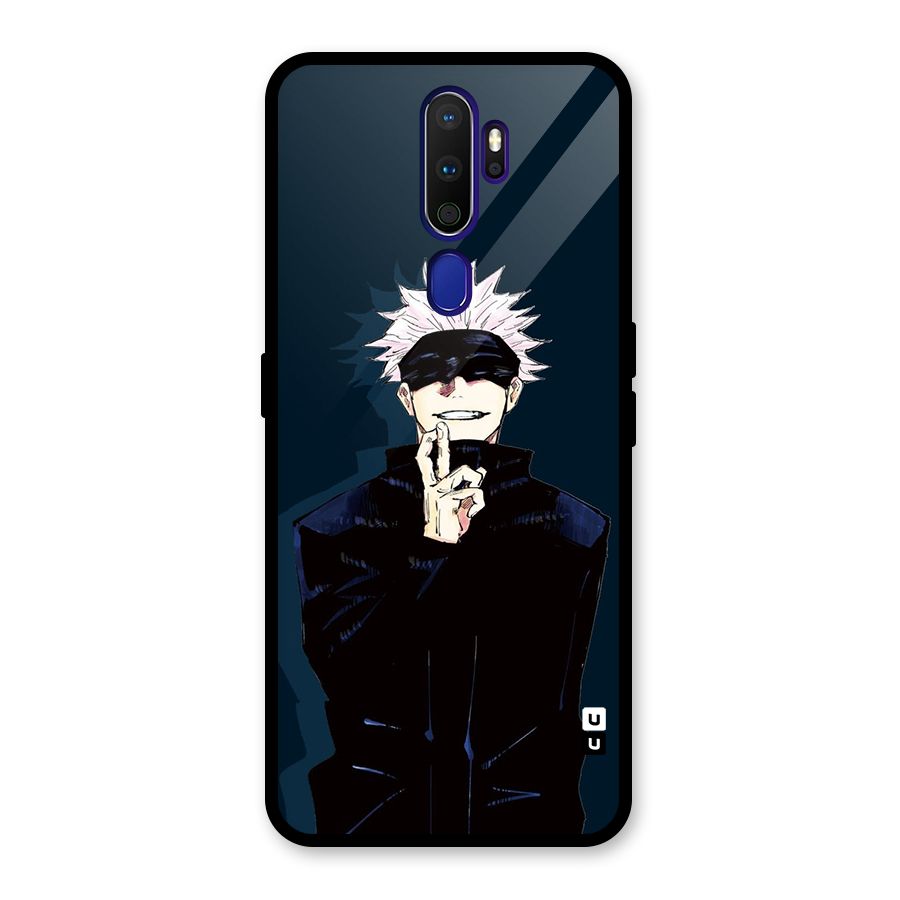 Satoru Gojo Glass Back Case for Oppo A9 (2020)