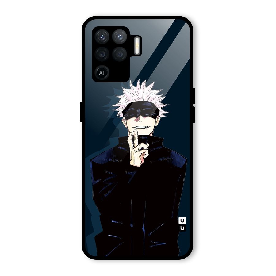 Satoru Gojo Glass Back Case for Oppo F19 Pro