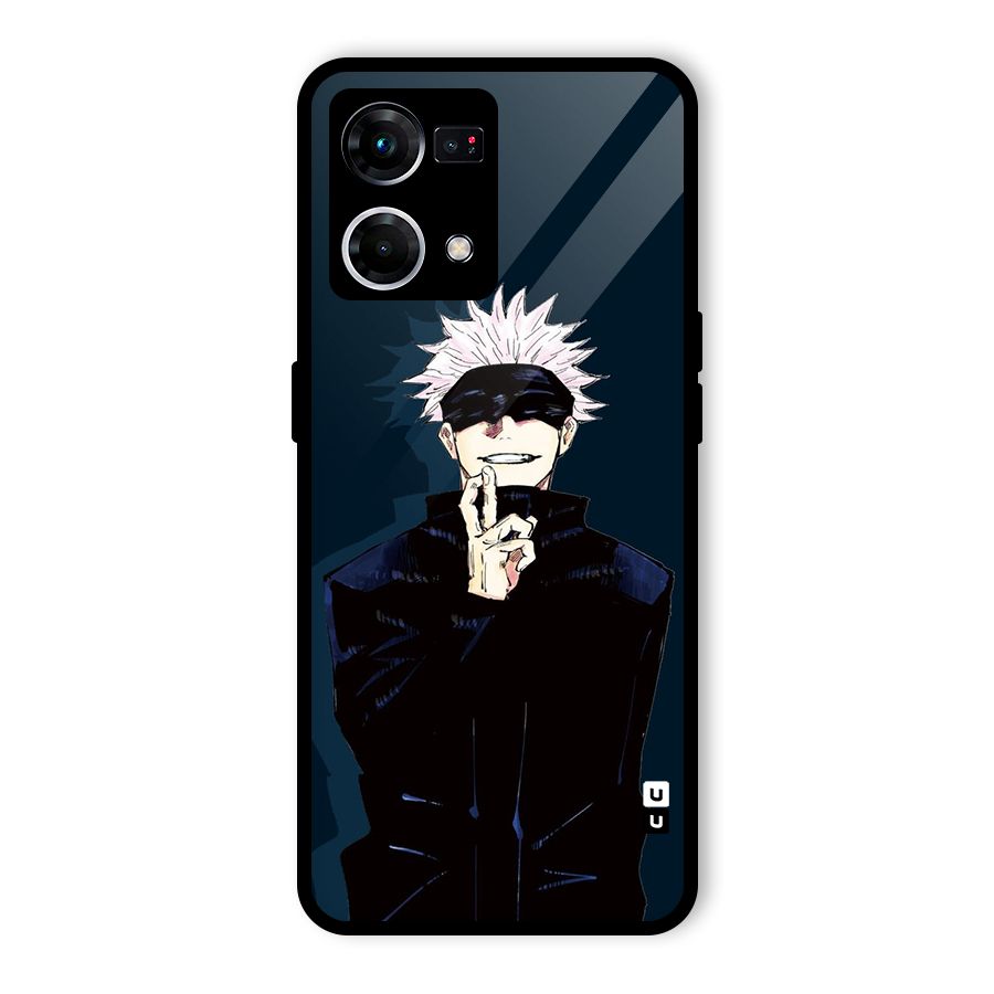 Satoru Gojo Glass Back Case for Oppo F21 Pro 4G