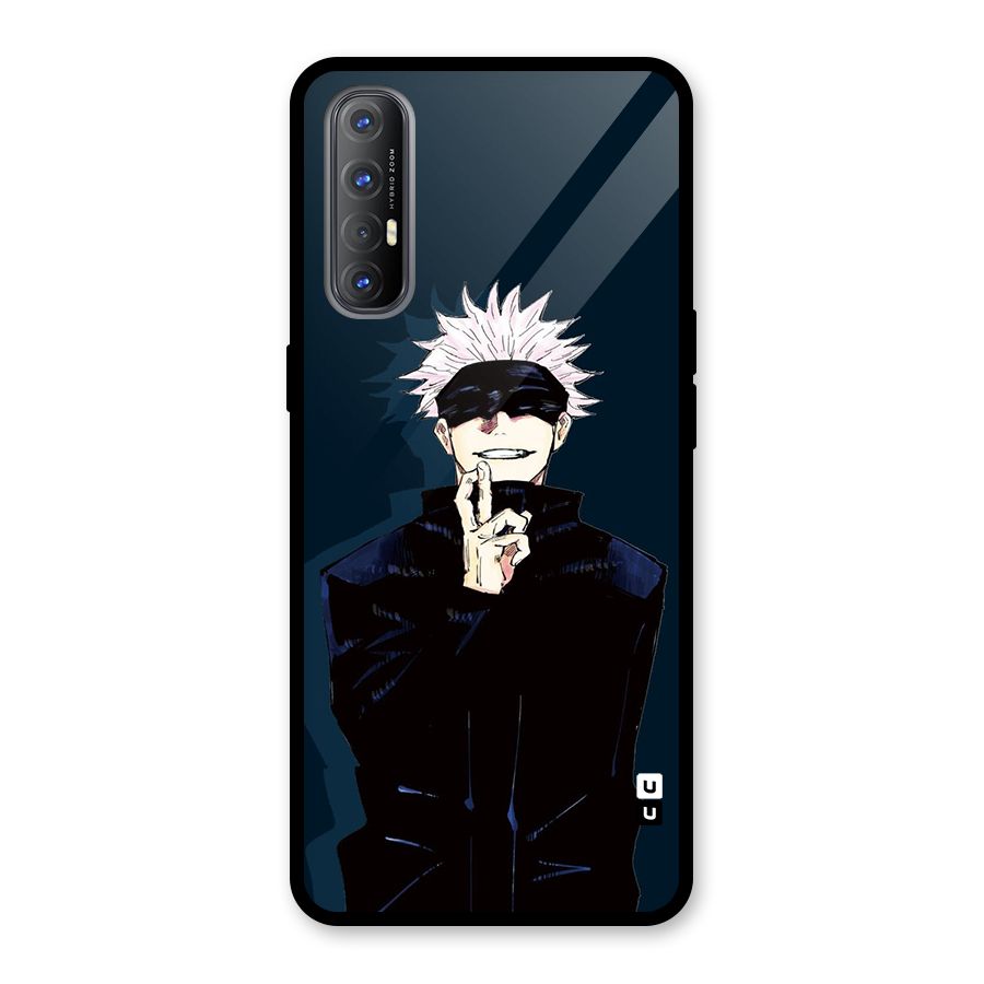 Satoru Gojo Glass Back Case for Oppo Reno3 Pro