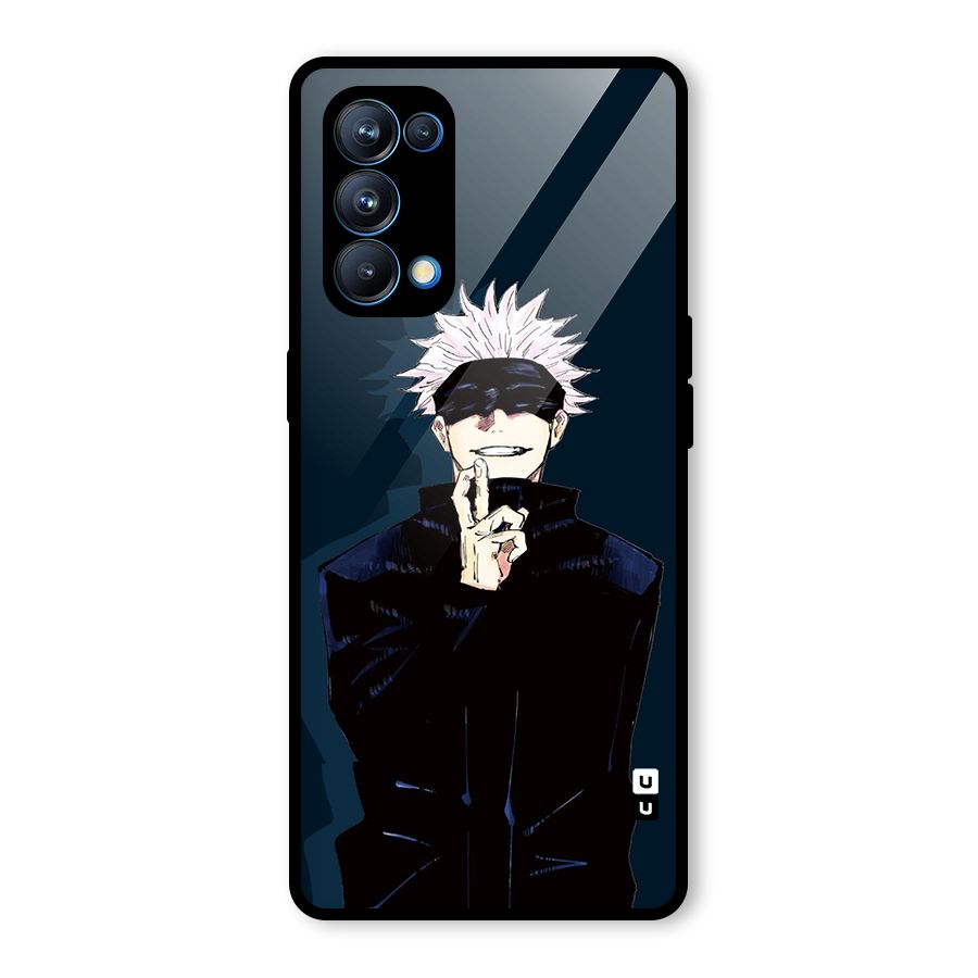Satoru Gojo Glass Back Case for Oppo Reno5 Pro 5G