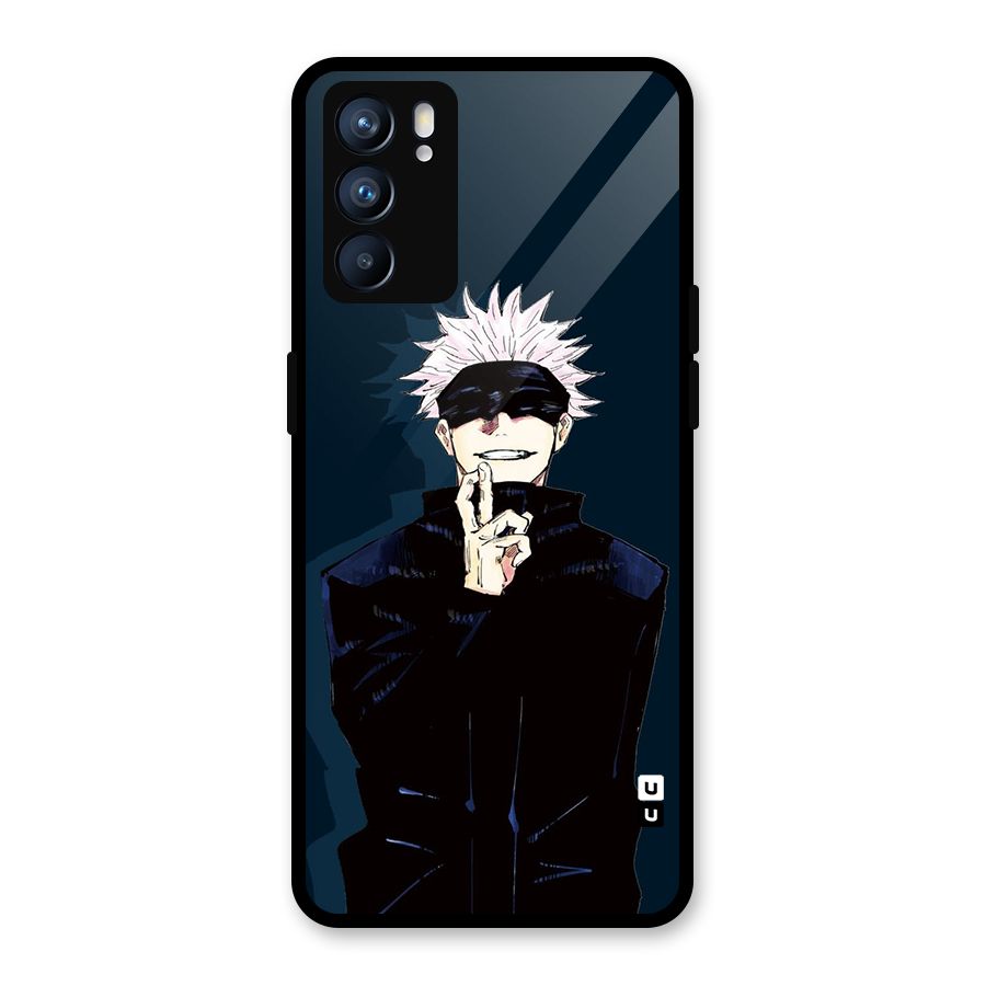 Satoru Gojo Glass Back Case for Oppo Reno6 5G