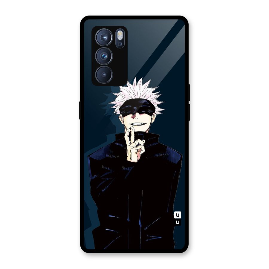 Satoru Gojo Glass Back Case for Oppo Reno6 Pro 5G