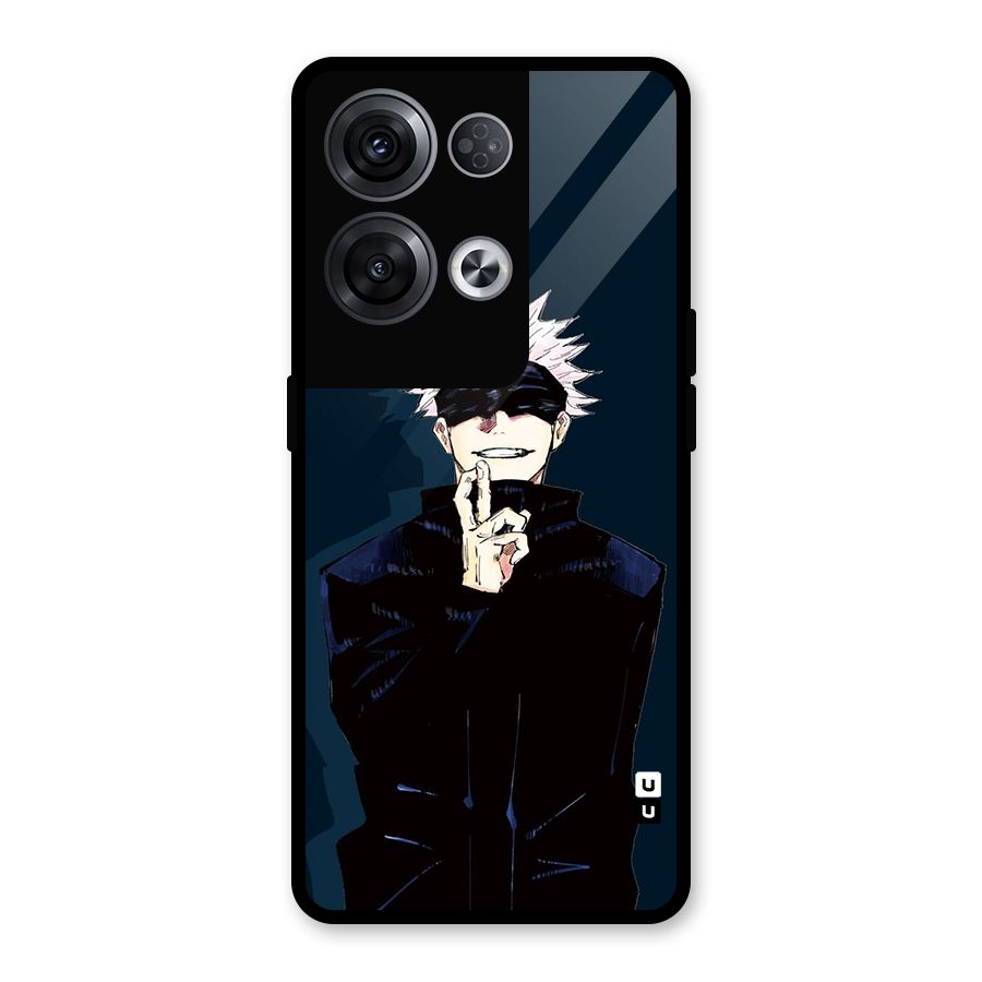 Satoru Gojo Glass Back Case for Oppo Reno8 Pro 5G