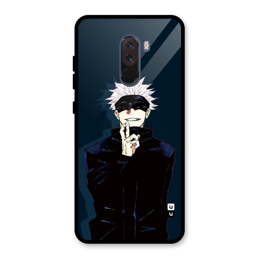 Satoru Gojo Glass Back Case for Poco F1