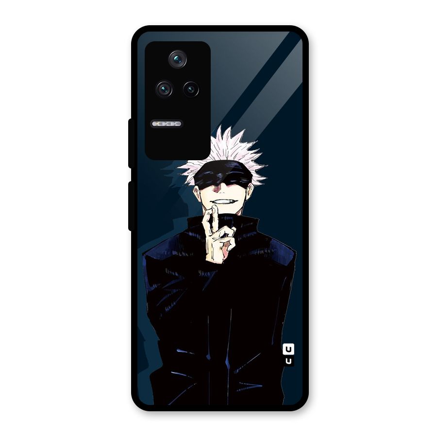 Satoru Gojo Glass Back Case for Poco F4 5G