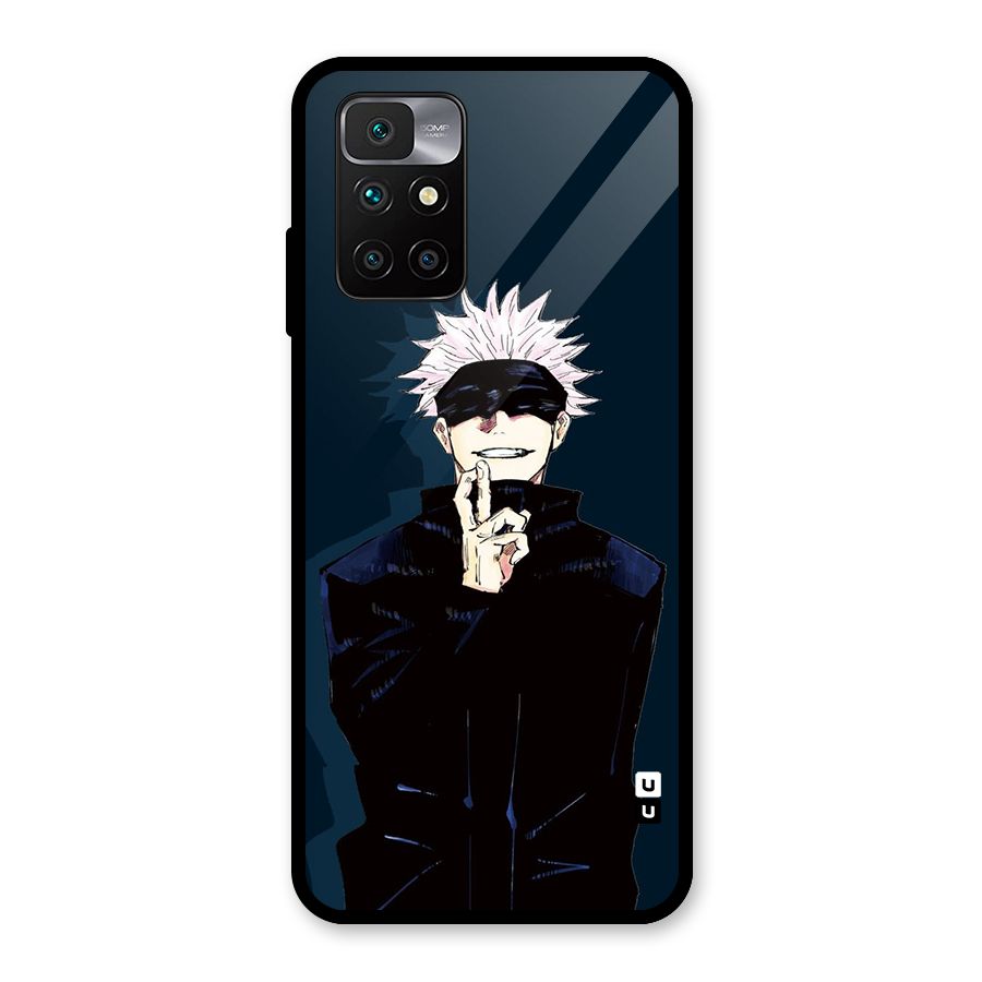 Satoru Gojo Glass Back Case for Redmi 10 Prime