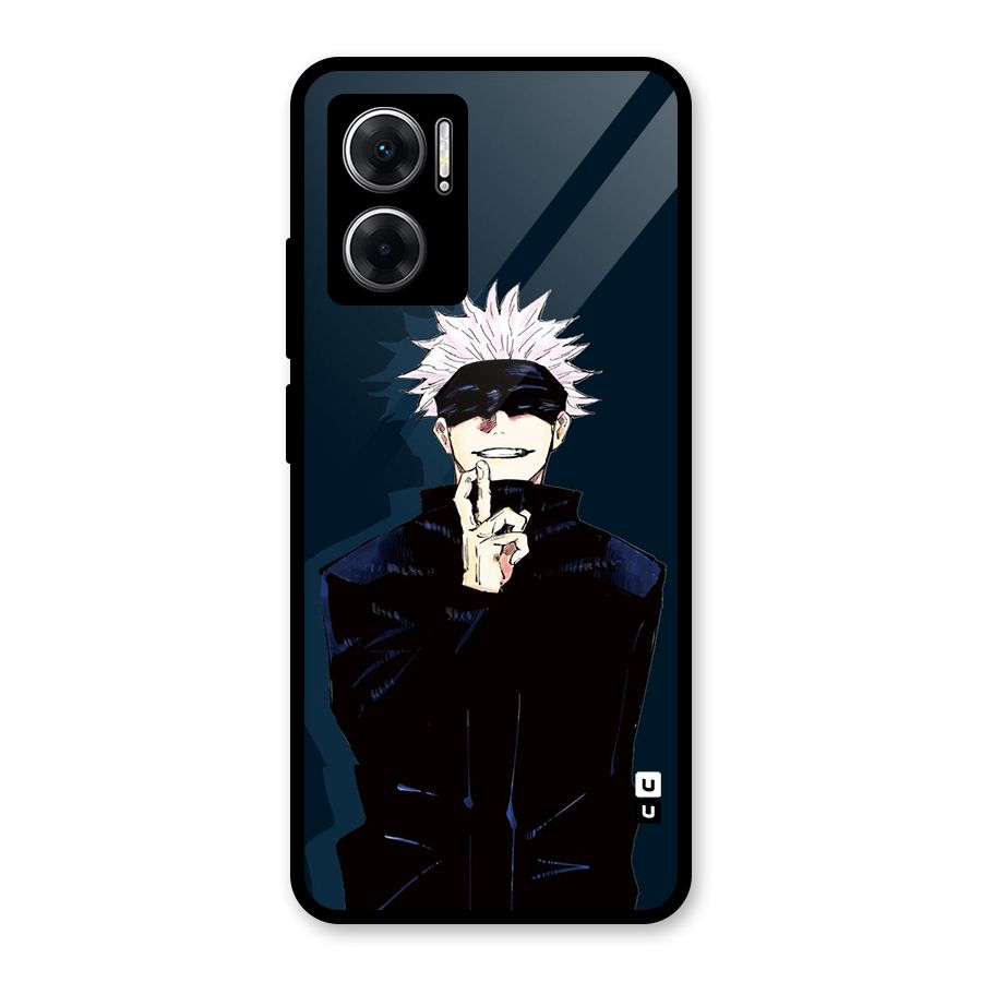 Satoru Gojo Glass Back Case for Redmi 11 Prime 5G
