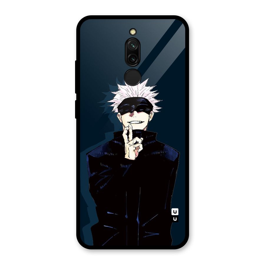 Satoru Gojo Glass Back Case for Redmi 8