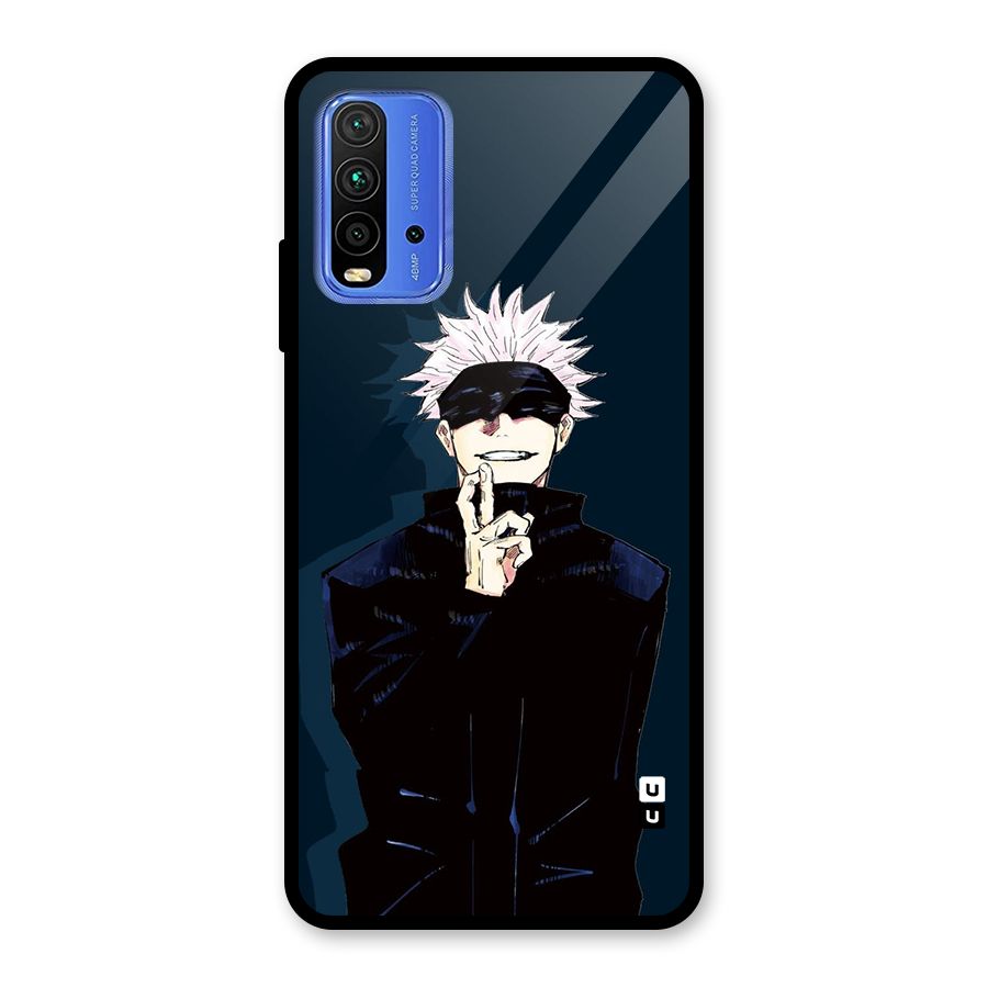 Satoru Gojo Glass Back Case for Redmi 9 Power