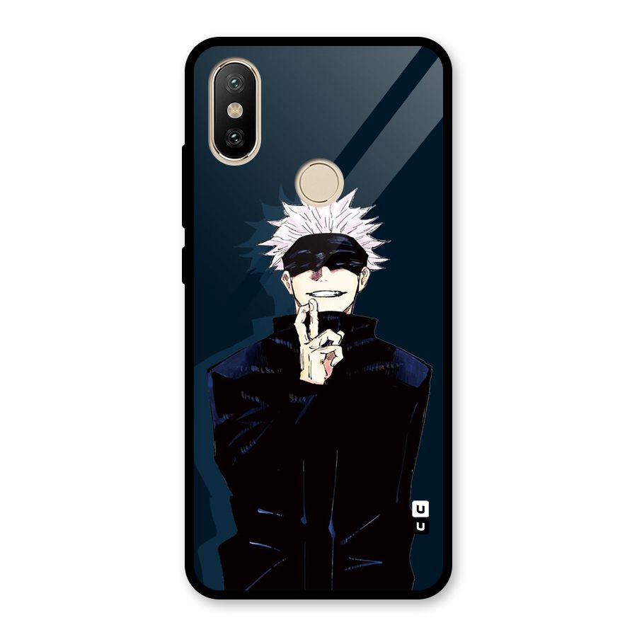 Satoru Gojo Glass Back Case for Redmi A2
