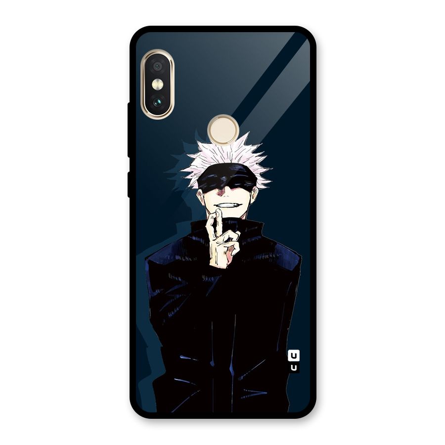 Satoru Gojo Glass Back Case for Redmi Note 5 Pro